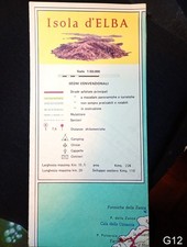 ISOLA D'ELBA carta stradale mappa pianta città - libro Portoferraio G12