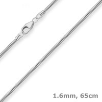 1,6Mm Schlangenkette Silberkette Collier Halskette Aus 925 Silber 65Cm
