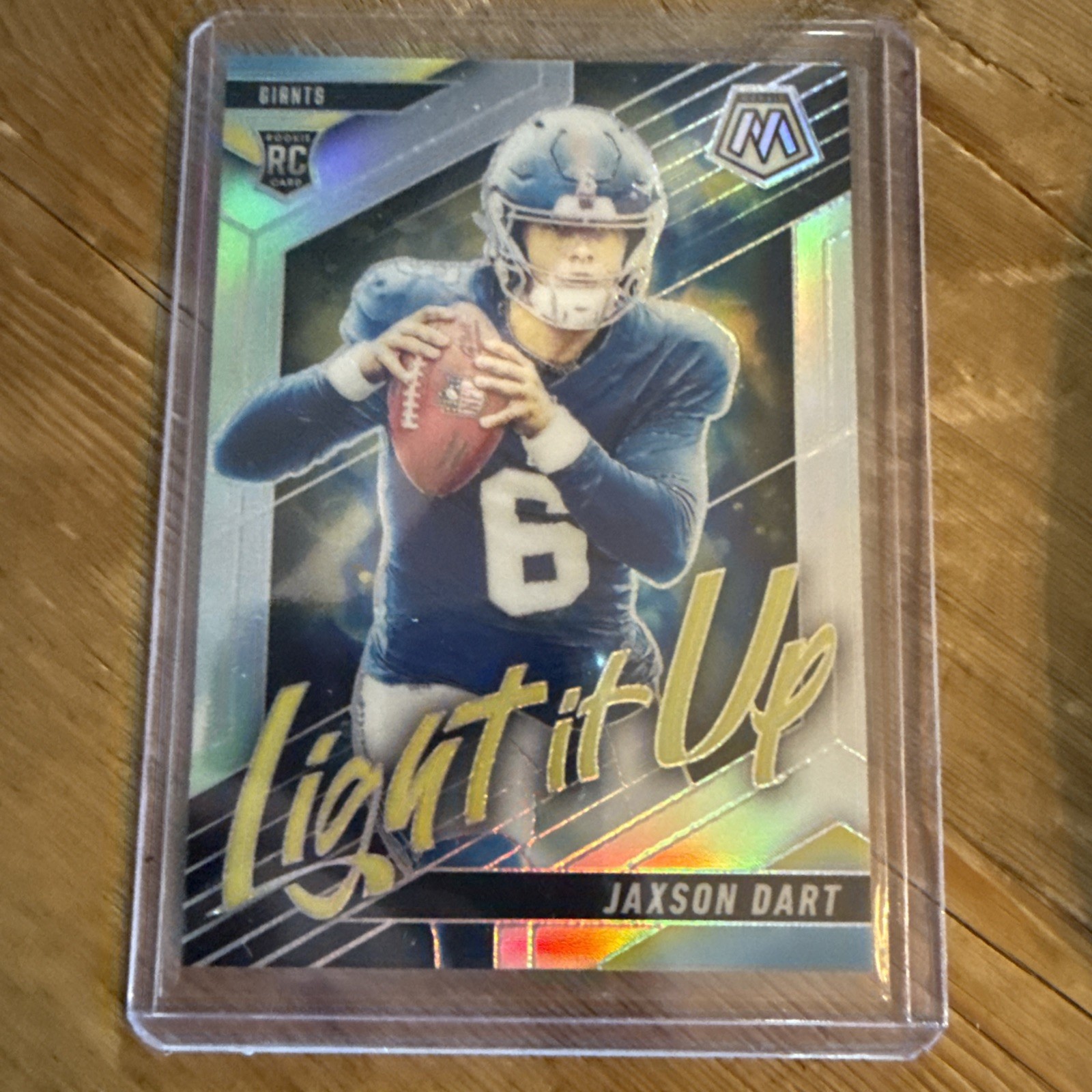 Jaxson Dart 2025 Panini Mosaic Light It Up Silver Prizm New York Giants #8