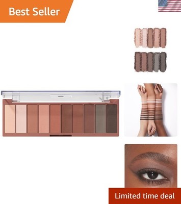 10 Ultra-Pigmented Matte Shades Eyeshadow Palette - Blendable & Cruelty-free