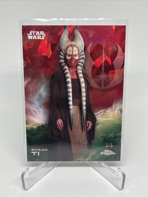 2025 Topps Chrome Star Wars Sapphire Shaak Ti Orange Red /5