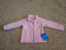 Columbia Zip Up Fleece Jacket Kids  3T Zip Pockets Pink New With Tags