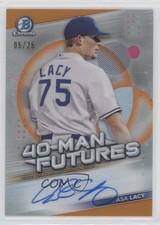 2021 Bowman Chrome 40-Man Futures Orange Refractor 5/25 Asa Lacy Auto b8h