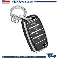 Key Fob Cover Keychain Kia Rio Optima Soul Sportage Sorento Carens Black Key Fob Cover Keychain Kia Rio Optima Soul Sportage Sorento Carens Black