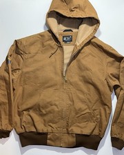 Men s Carhartt Thermal Lined Canvas Hooded Full Zip Jacket, Loose Fit, XL