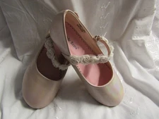 Ballet Shoes Flats by Jellybean Pink w/ Silver Sheen size 2 (700-261)