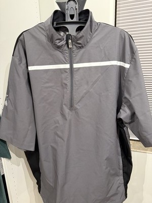 Callaway Weather Series Short Sleeve Rain Wind Quarter Zip Pullover Mens Large