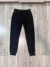 Polo Ralph Lauren Pajama Pants Mens S Black Waffle Knit Thermal Adjustable Pony