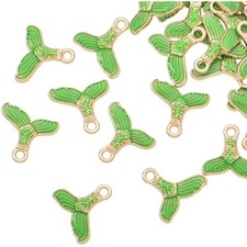 Pack of 80 Mermaid Tail Enamel Charms Gold Plated Colored Pendants Haw