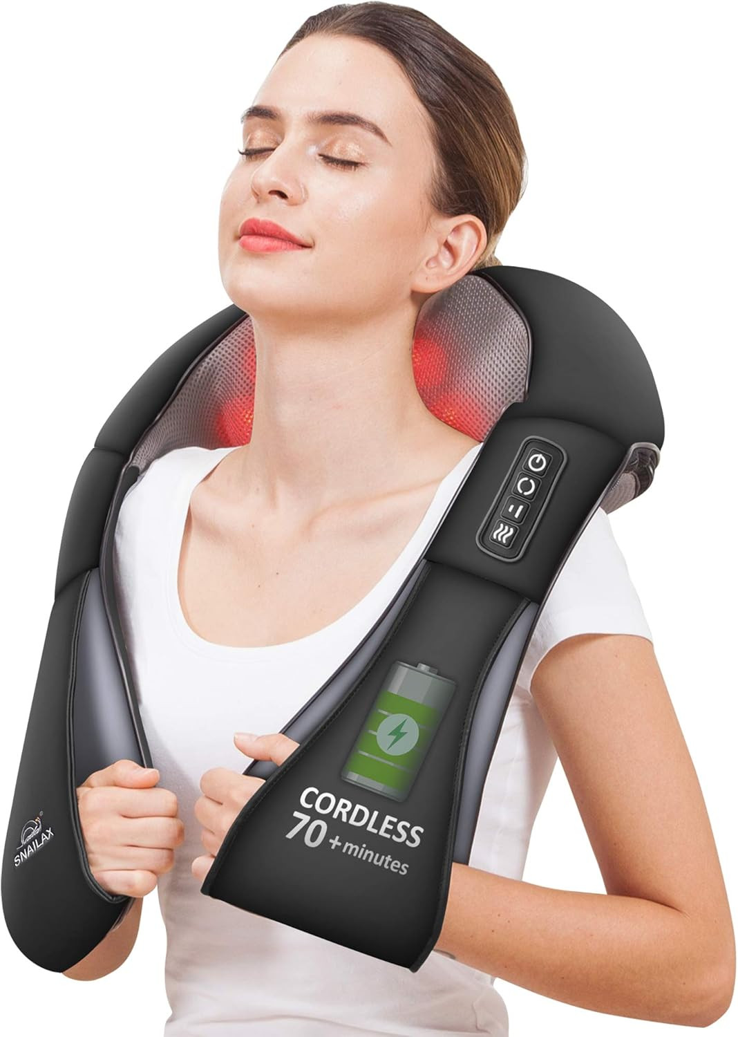 Relax Totale Ovunque: Massaggiatore Cervicale Wireless con Calore