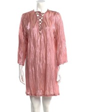 MISSONI V NECK PINK COVER UP KAFTAN TUNIC DRESS SIZE I 40 UK 8 US 4 S SMALL