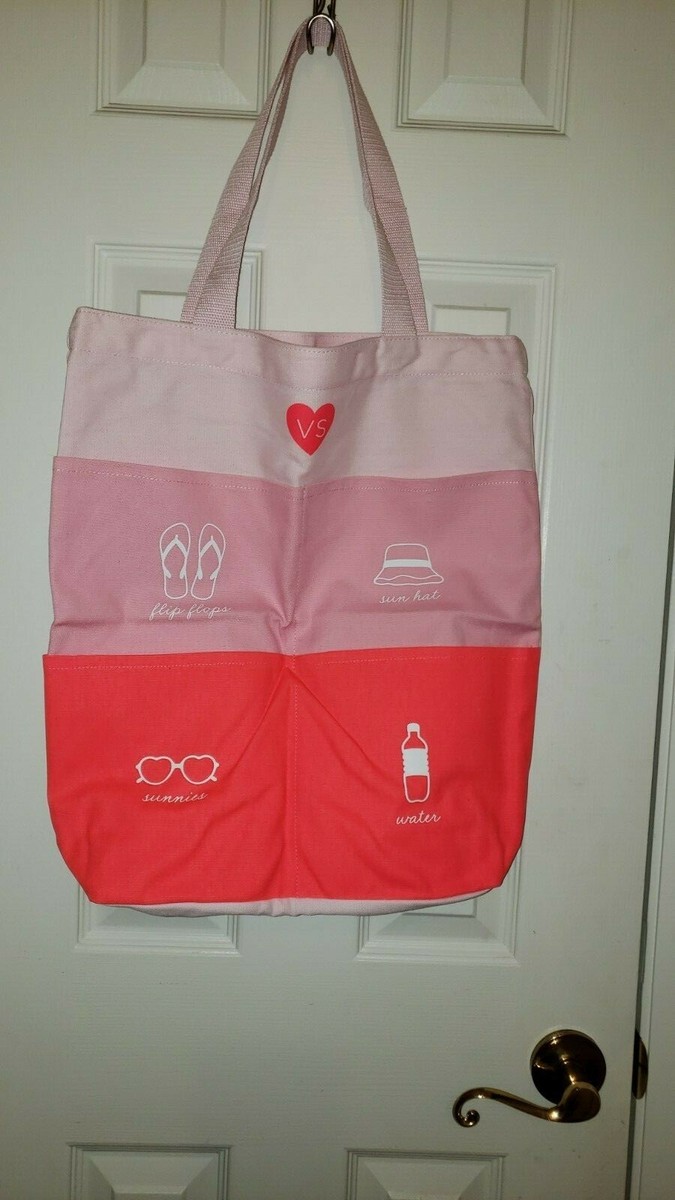 Victoria's secret 可愛い4ポケット限定ビーチトートバッグ VICTORIAS SECRET TOTE POOL BEACH BAG 4 POCKETS SUNGLASSES