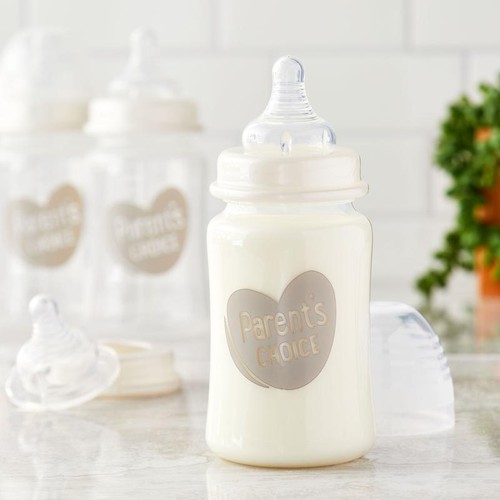 Wide Neck Feeding Bottles 9oz 3pk Vented Silicone Nipple BPA Free Baby Safe Home - Picture 5 of 10