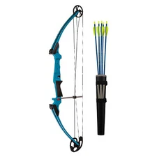 Genesis Original Archery Compound Bow and Arrow Set, Draw Hand-Left, Teal