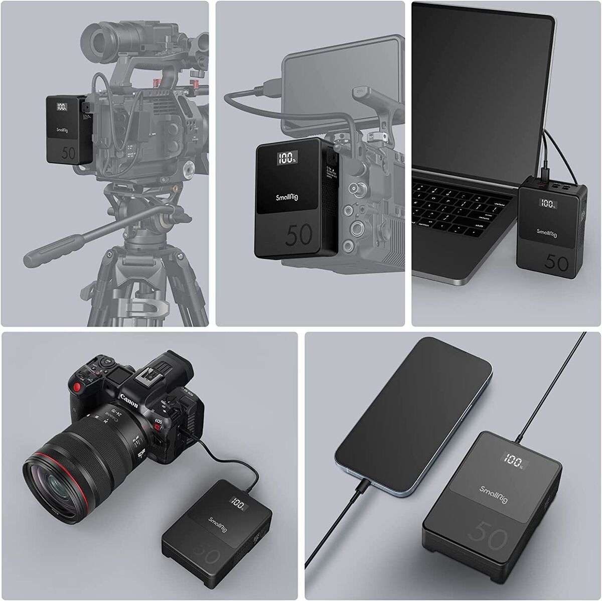 SmallRig VB50 VB99 VB155 Mini V-Mount Battery 50/99/155WH USB-C PD