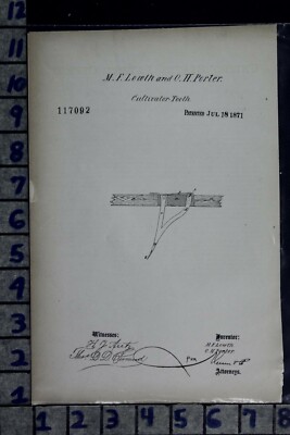 1871 LOWTH PORTER WABASHA MINNESOTA CULTIVATOR FARM AG