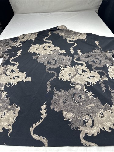 Vintage JNCO Jeans Dragon Allover Print Button Up Shirt Men’s 2XL EUC Black - Picture 8 of 10