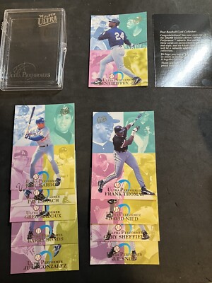 1993 Fleer Ultra Performers Set OF 10: Griffey,Thomas,Bonds W/CUSTOM CASE #/d
