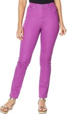 DG2 Diane Gilman Virtual Stretch Skinny Jean Fashion Purple 2 NEW 106 