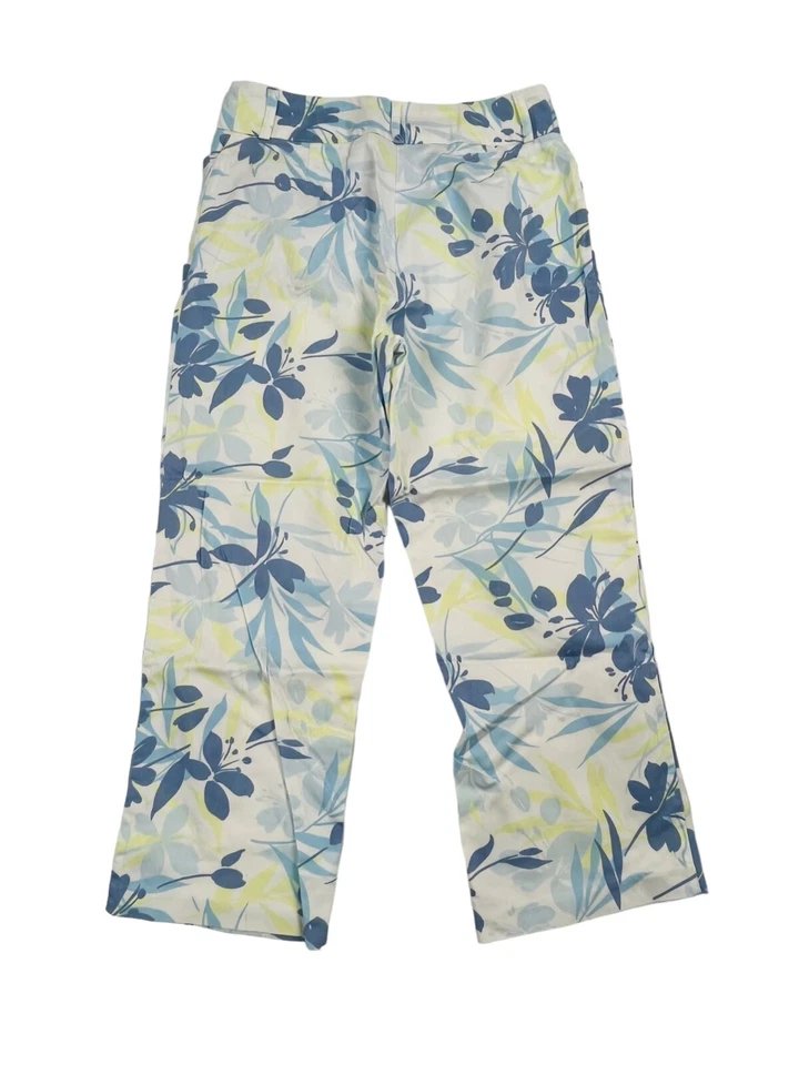 Pantalones cortos extensibles elásticos florales azules tribales para mujer 2P Foto 2 de 3