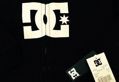 DC Shoes Kid Zip Up Star Boys Hoodie Black White NWT SIZE 4T