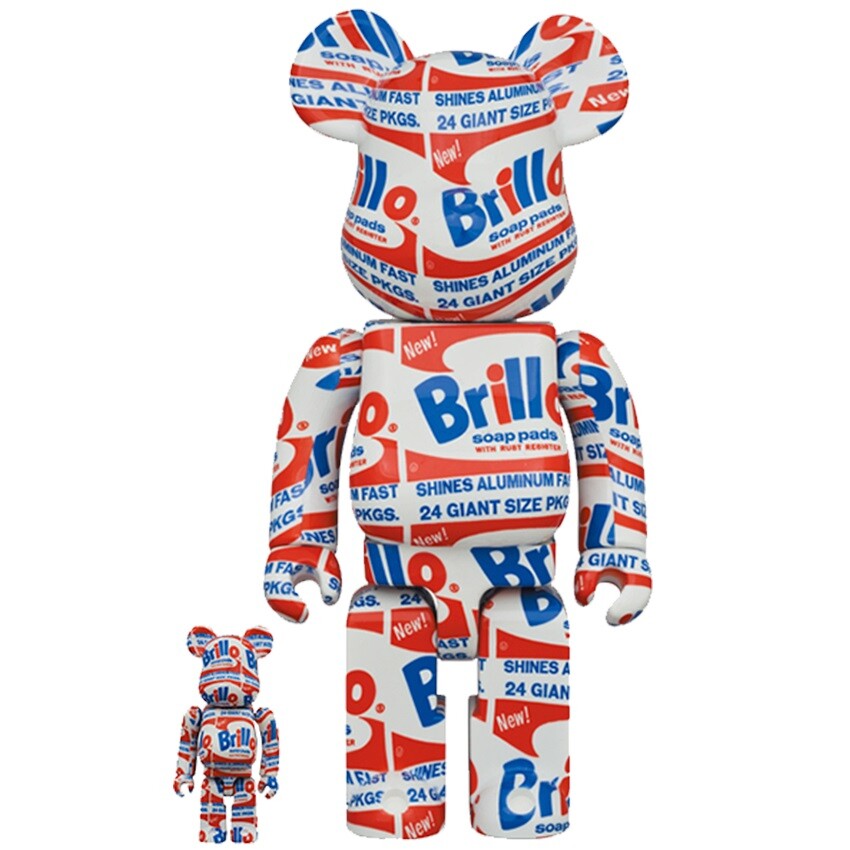 MEDICOM TOY - BE@RBRICK ANDY WARHOL Brillo 100％ &amp; 400％ BE@RBRICK | BEARBRICK Andy Warhol's 'Brillo' (400% + 100