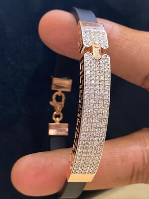 Bracelet Manchette En Or Rose 14K Avec Diamants Pave 0,56 Ct - F/VS1 - Neuf Avec étiquettes