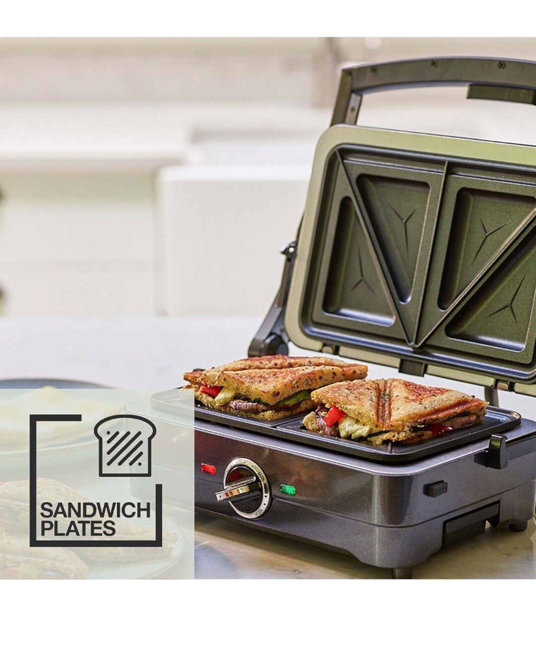 Cuisinart 2in1 Grill and Sandwich Maker, NonStick Removable Plates