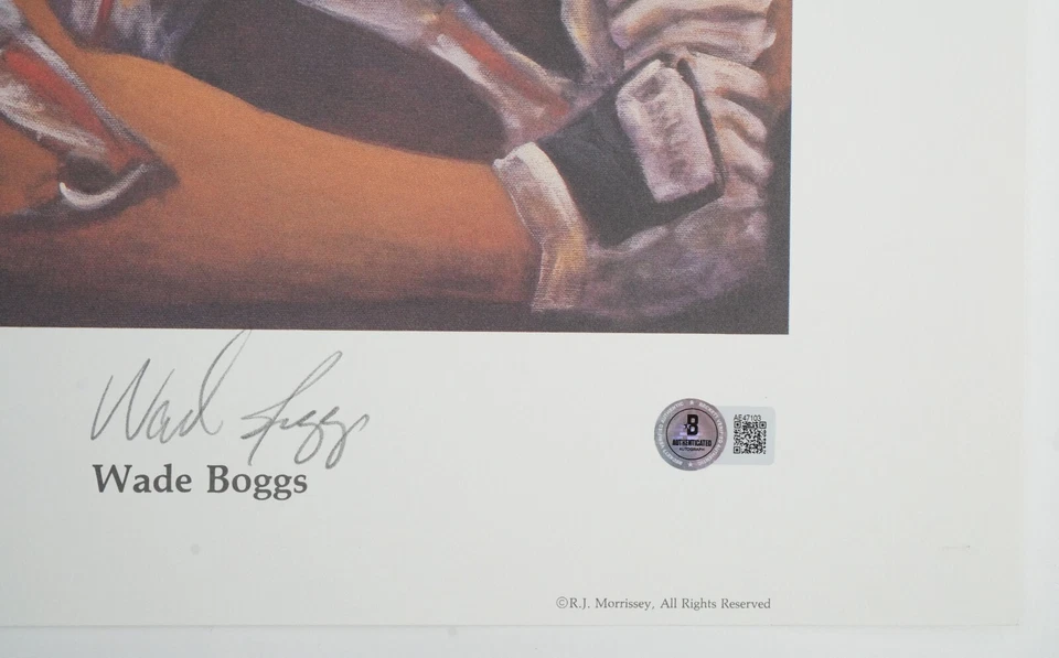 Wade Boggs & Tony Gwynn Signed 19x24 Batting Champions Lithograph BAS COA Padres - Image 4 of 4
