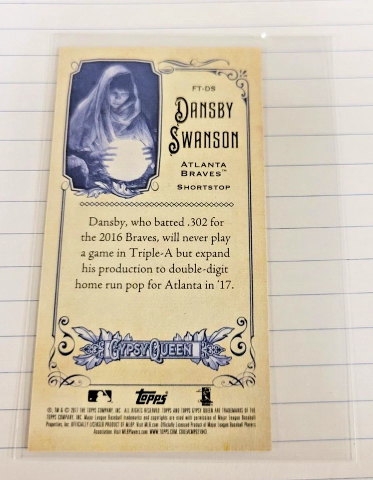 2017 Topps Gypsy Queen Fortune Teller Insert #FT-DS Dansby Swanson - Image 2 of 2