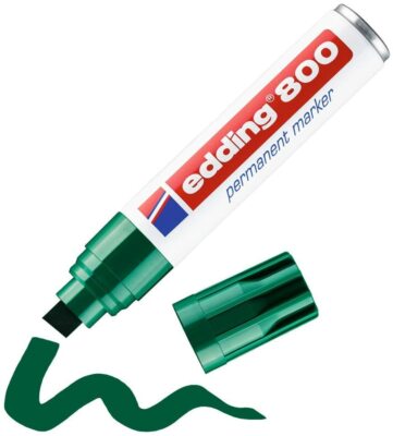 edding 800 Permanentmarker - grün - 1 Stift - Keil-Spitze 4-12 mm -