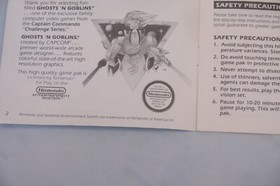 Ghosts 'N Goblins Captain Commando Nintendo NES Manual Only Instruction Booklet