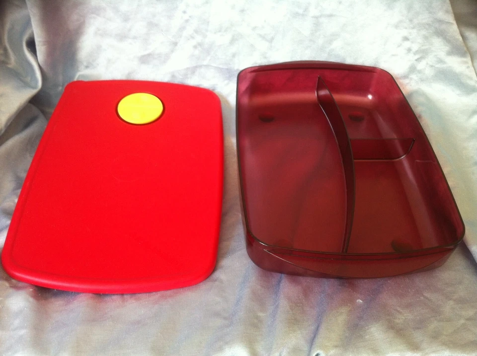 Tupperware warm up Mikrowellengeschirr rot micro microcook mikroplus 2 mikrofix - Bild 4 von 4