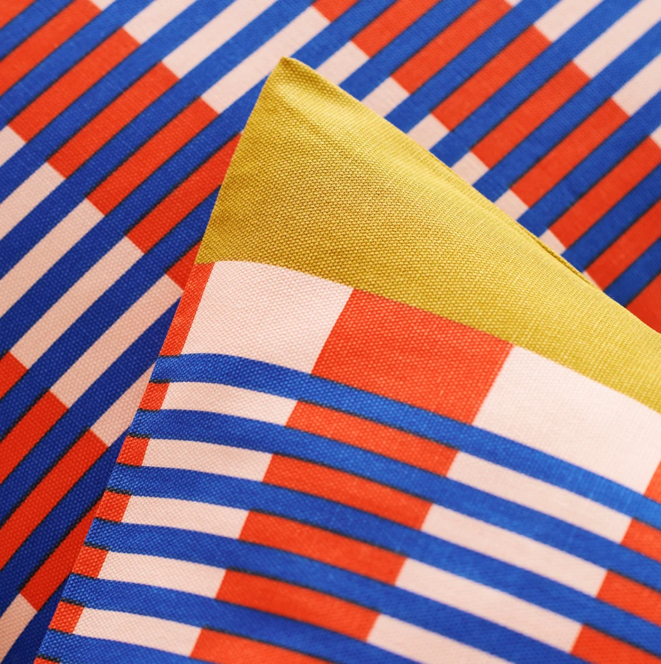 IKEA TESAMMANS Kissenbezug, mehrfarbig, gestreift 50x50 cm, 20"x20" - Bild 3 von 4