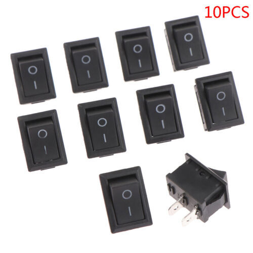 10Pcs 2Pin 21X15mm Rocker Switch 6A/250VAC Power Switch ON-OFF Red ...