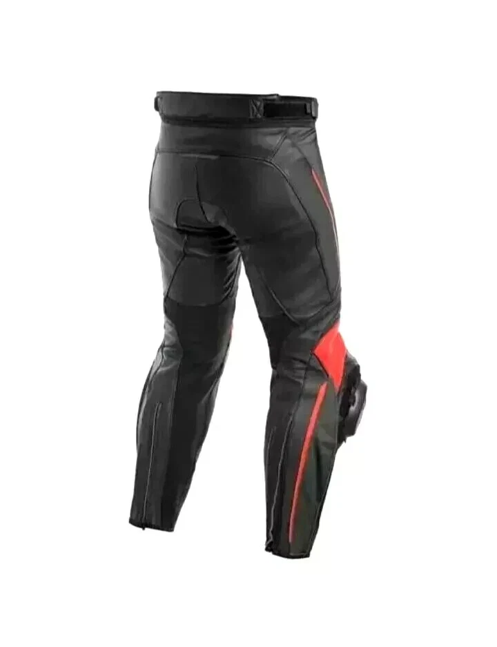 Nuevo Pantalón de Cuero Negro para Carreras Motocicleta Cuero Personalizado para Motociclista Foto 2 de 4