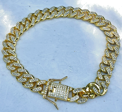 Chihuahua Pet Dog Collar Metal Cubic Zirconia Gold Chain