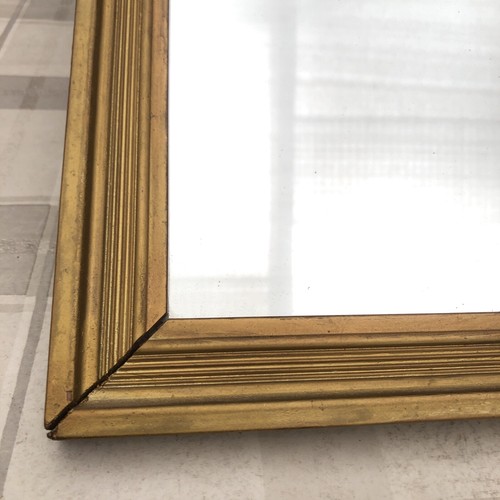 Rechteckiger Spiegel mit goldfarbenem Rahmen 36 x 27 cm Antike Gold 50er 60er - Bild 2 von 5