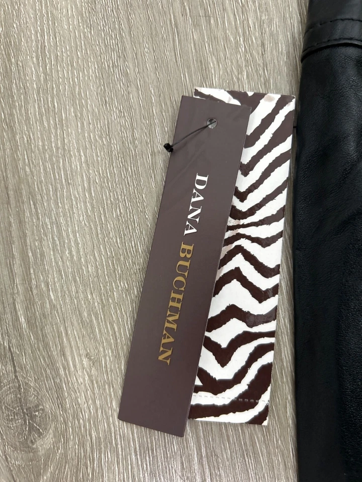 Falda Dana Buchman Mujer Talla 10 Negra Imitación Cuero Lápiz Mobwife Forrada Foto 4 de 4