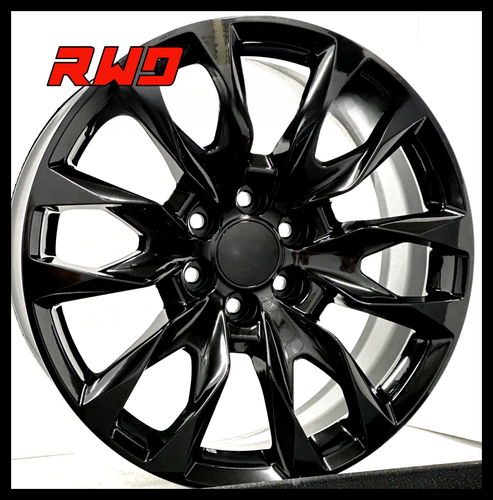 22x9 Gloss Black SF2 14036 Wheels Rims 6x139.7 Fits 2022-2025 Grand Wagoneer - Picture 7 of 11