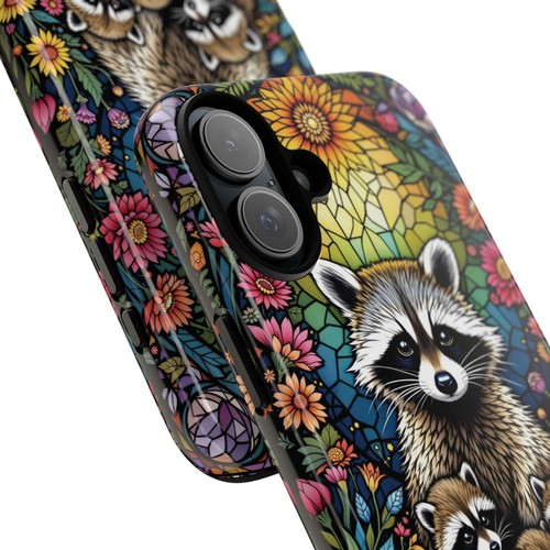 Colorful Raccoon iPhone Case, Tough Cases, Animal Lover Gift, Baby Racoons Cute - Picture 32 of 106