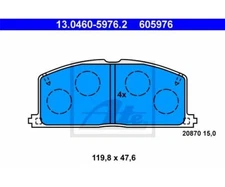 Brake pad set, disc brake ATE 13.0460-5976.2 for Toyota
