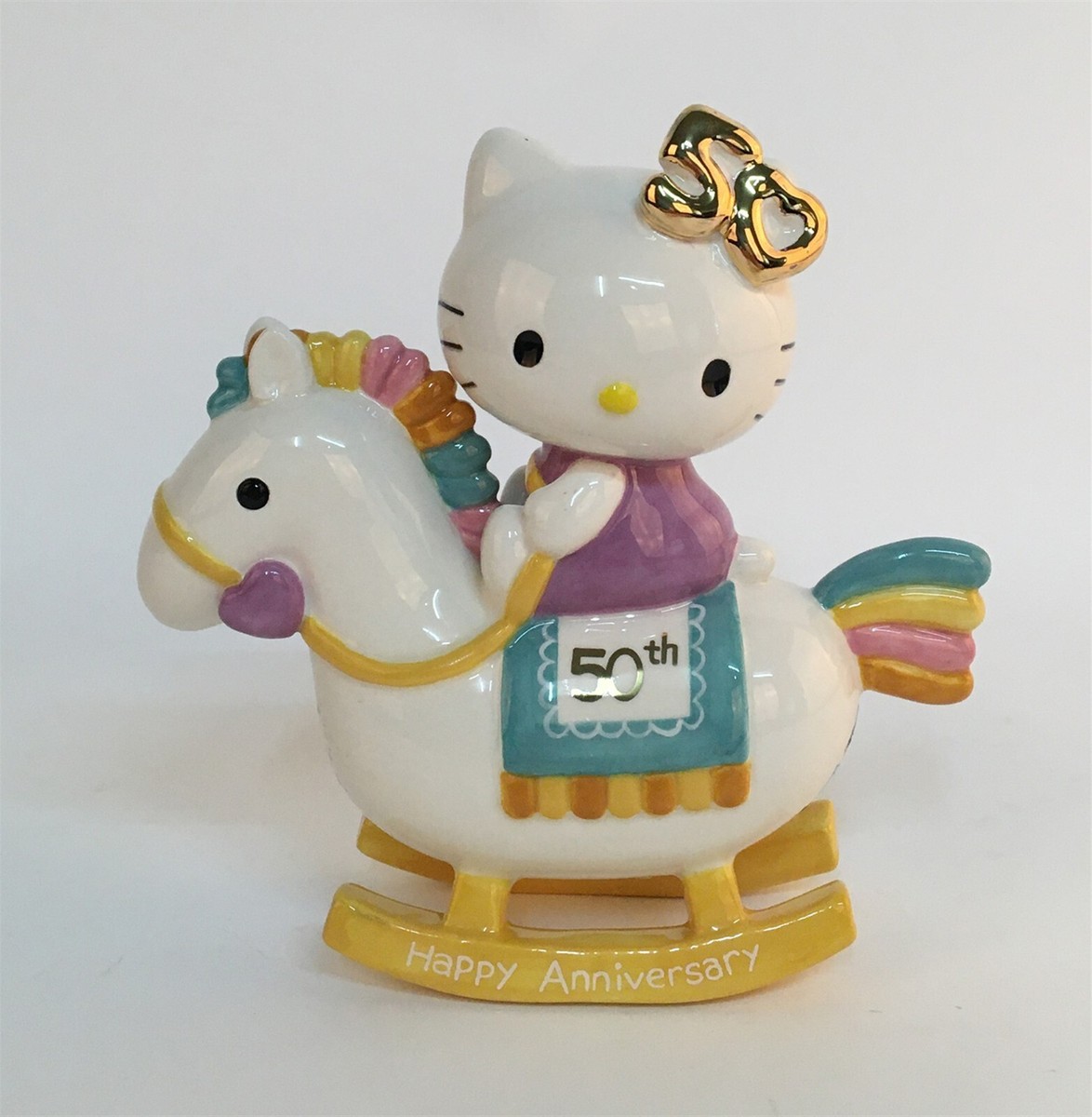 Blue Sky Clayworks Hello Kitty On Rocking Horse 50th Anniv Limited