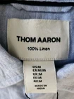 THOM AARON HIDDEN BUTTON-DOWN 100% LINEN SHIRT SKY BLUE SIZE MEDIUM 