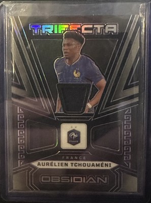 2023/24 Panini Obsidian Aurelien Tchouameni Triple Patch /50Trifecta