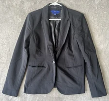 Apt 9 Stretchy Blazer Torie woman's sz 8 black one button