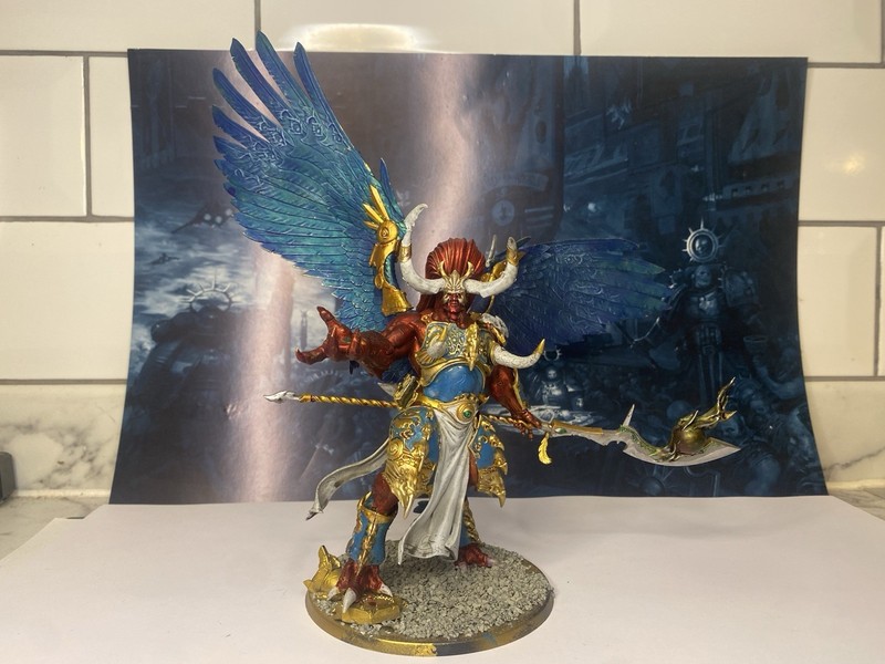 Warhammer 40k Thousand Sons Daemon Primarch Magnus the Red Painted GW