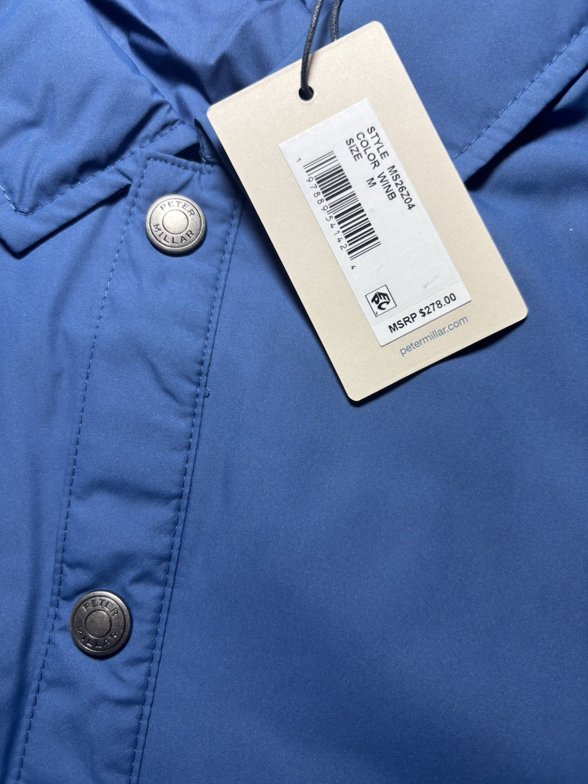 $278 Peter Millar Crown M Medium Brighton Shirt Jacket Windsor Blue Coat image 7
