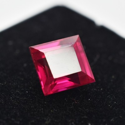 Bloody Red Ruby Natural Excellent Square Cut 15 Ct Loose Gemstone CERTIFIED