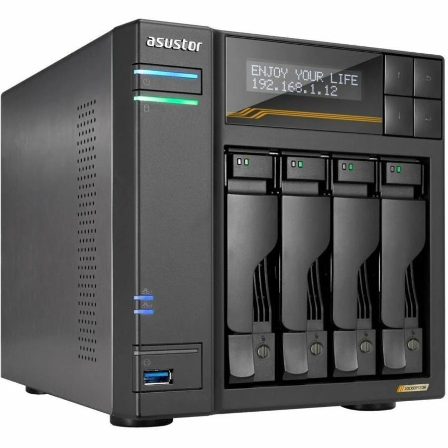 Asustor Lockerstor 4 Gen3 AS6804T, 4 Bay NAS, AMD Ryzen Quad-Core 2.3 GHz, 16GB - Image 4 of 4